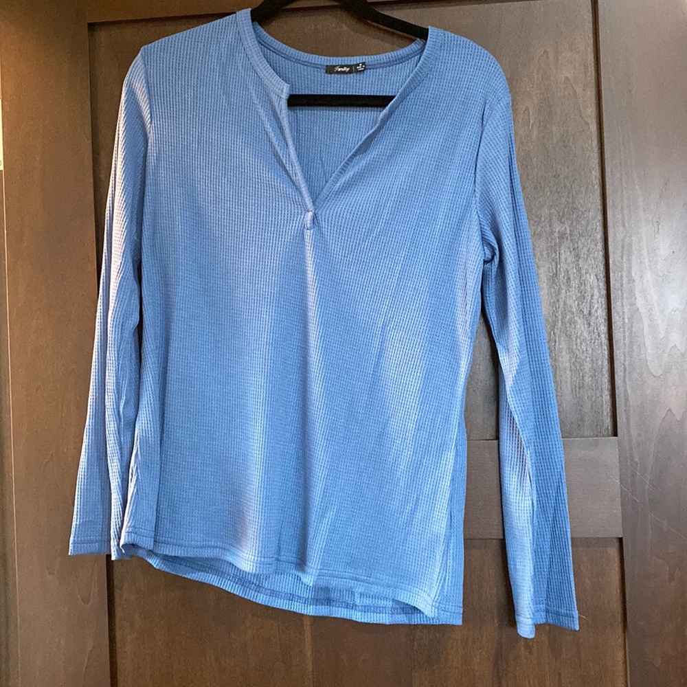 Famulily blue waffle shirt